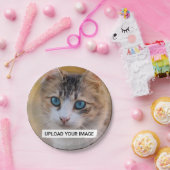 Upload je Cute Cat Photo Papieren Bordje (Feest)