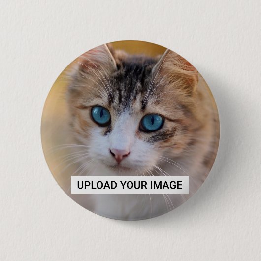 Upload je Cute Cat Photo Ronde Button 5,7 Cm (Voorkant)
