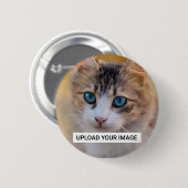 Upload je Cute Cat Photo Ronde Button 5,7 Cm (Voorkant /achterkant)