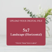 Upload je eigen 5 x 7 ontwerp met ronde randen (Staand voorkant)