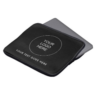 Upload je eigen bedrijf Logo Voeg tekst Sjabloon t Laptop Sleeve