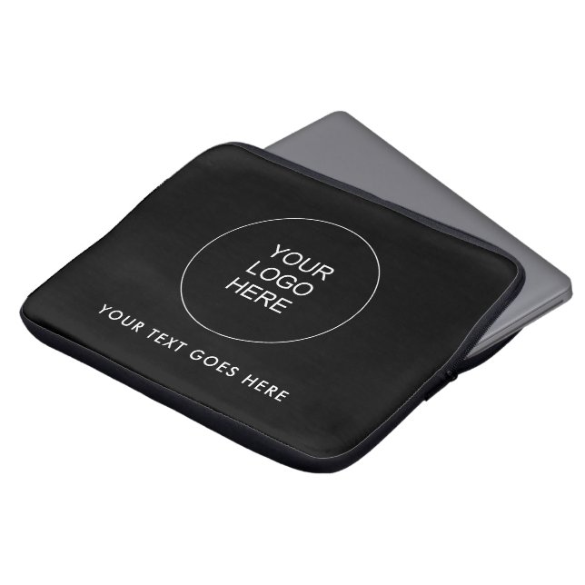 Upload je eigen bedrijf Logo Voeg tekst Sjabloon t Laptop Sleeve (Voorkant top)