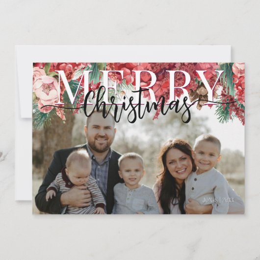 Upload je eigen, doe-het-zelf vrolijke kerst Kaart (Voorkant)