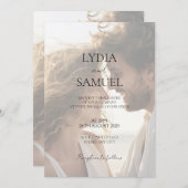 Upload je eigen foto bruiloft uitnodiging (Voorkant / Achterkant)