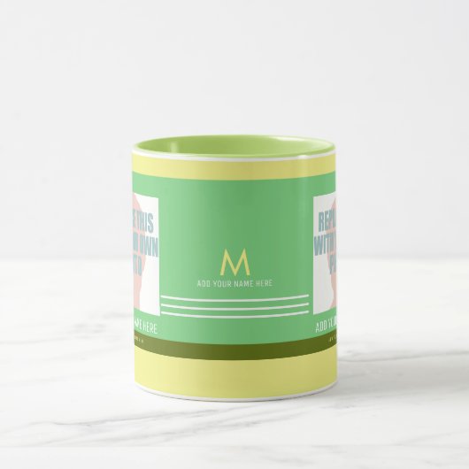 upload je eigen foto, creëer een coole groenmachin mok (Midden)