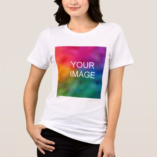 Upload je eigen foto Koop online winkel Vrouwen Wi Tri-Blend Shirt (Voorkant)