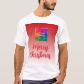 Upload je eigen foto of Logo Mannen vrolijke kerst T-shirt (Voorkant)
