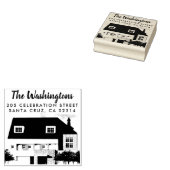 Upload je eigen foto van je huis retouradres rubberstempel (Gestempeld)
