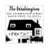 Upload je eigen foto van je huis retouradres rubberstempel (Afrduk)