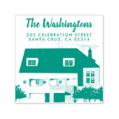 Upload je eigen foto van je huis retouradres  zelfinktende stempel (Design)