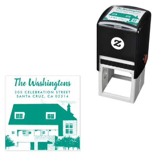 Upload je eigen foto van je huis retouradres  zelfinktende stempel (In situ)