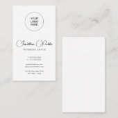 Upload je eigen Logo hier in de verticale typograf Visitekaartje (Voorkant / Achterkant)