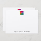 Upload je eigen Logo in dit bulledocument Notitiekaartje (Voorkant / Achterkant)