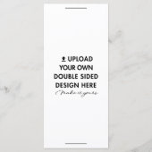 Upload je eigen ontwerp 4"x9" dinermenu drukwerk menu (Achterkant)