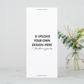 Upload je eigen ontwerp 4"x9" dinermenu drukwerk menu (Staand voorkant)