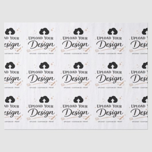 Upload je eigen ontwerp Aangepaste branding  Tissuepapier (Voorkant)