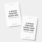 Upload je eigen ontwerp Aangepaste ID Werknemer Ka Badge (Voor- en achterkant)