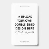 Upload je eigen ontwerp Aangepaste ID Werknemer Ka Badge (Achterkant)