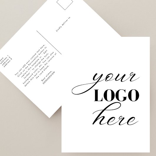 Upload je eigen ontwerp foto logo briefkaart