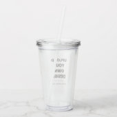 Upload Je Eigen Ontwerp Hier | Aangepaste Sjabloon Acryl Drinkbeker (Achterkant)