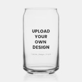 Upload Je Eigen Ontwerp Hier | Aangepaste Sjabloon Blikvorm Glas (Voorkant)
