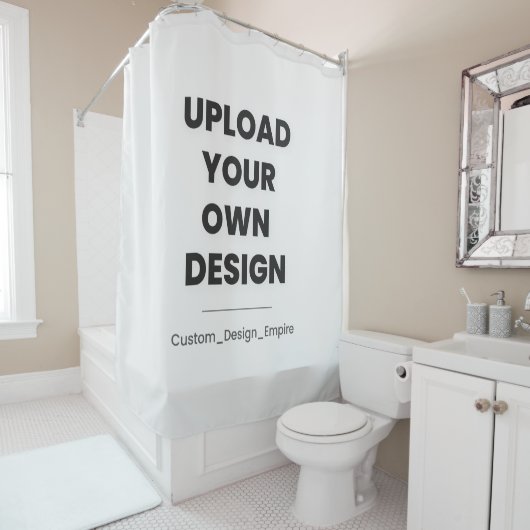 Upload Je Eigen Ontwerp Hier | Aangepaste Sjabloon Douchegordijn (In situ)