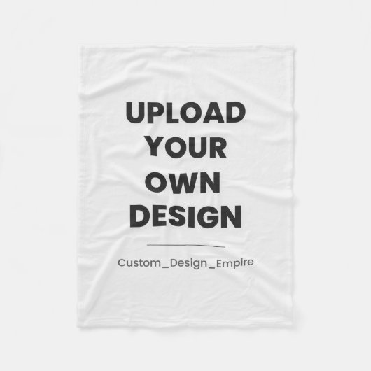 Upload Je Eigen Ontwerp Hier | Aangepaste Sjabloon Fleece Deken (Voorkant)