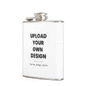 Upload Je Eigen Ontwerp Hier | Aangepaste Sjabloon Heupfles (Links)