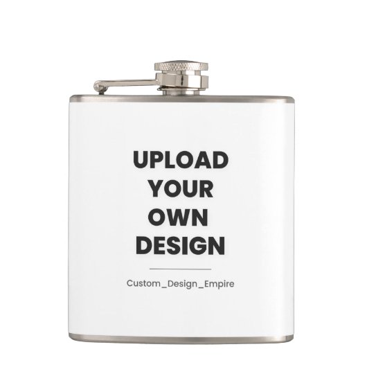 Upload Je Eigen Ontwerp Hier | Aangepaste Sjabloon Heupfles (Voorkant)