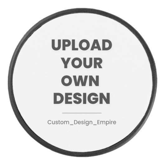 Upload Je Eigen Ontwerp Hier | Aangepaste Sjabloon Hockey Puck (Voorkant)
