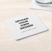 Upload Je Eigen Ontwerp Hier | Aangepaste Sjabloon Kartonnen Onderzetters (Schuin)