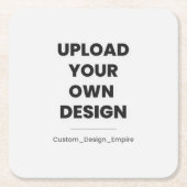 Upload Je Eigen Ontwerp Hier | Aangepaste Sjabloon Kartonnen Onderzetters (Voorkant)