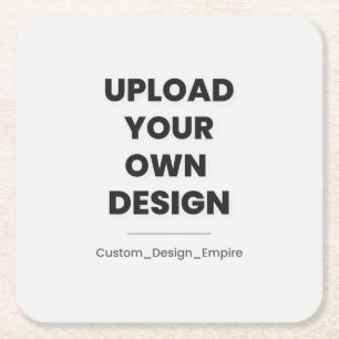 Upload Je Eigen Ontwerp Hier Aangepaste Sjabloon Kartonnen Onderzetters