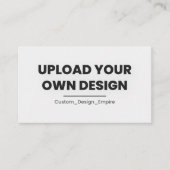 Upload Je Eigen Ontwerp Hier | Aangepaste Sjabloon Klantenkaartje (Voorkant)