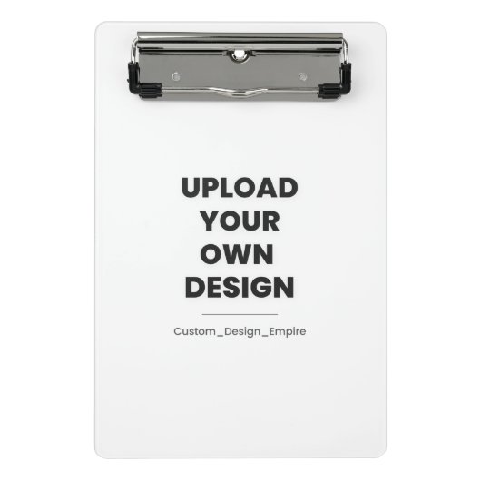 Upload Je Eigen Ontwerp Hier | Aangepaste Sjabloon Mini Klembord (Voorkant)