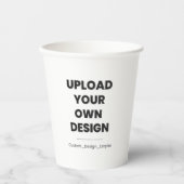 Upload Je Eigen Ontwerp Hier | Aangepaste Sjabloon Papieren Bekers (Voorkant)