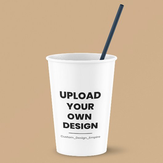 Upload Je Eigen Ontwerp Hier | Aangepaste Sjabloon Papieren Bekers