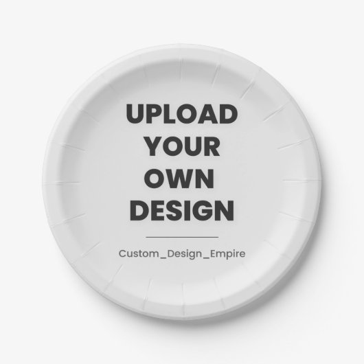 Upload Je Eigen Ontwerp Hier | Aangepaste Sjabloon Papieren Bordje (Voorkant)