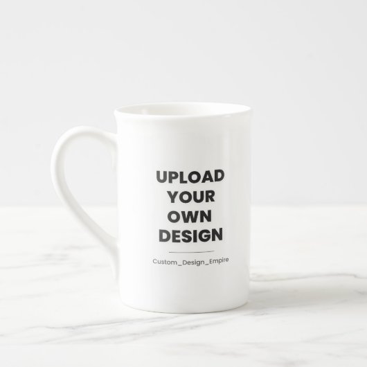 Upload Je Eigen Ontwerp Hier | Aangepaste Sjabloon Porselein Kop (Links)