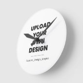 Upload Je Eigen Ontwerp Hier | Aangepaste Sjabloon Ronde Klok (Hoek)
