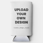 Upload Je Eigen Ontwerp Hier | Aangepaste Sjabloon Seltzer Blikjeskoeler (Voorkant)