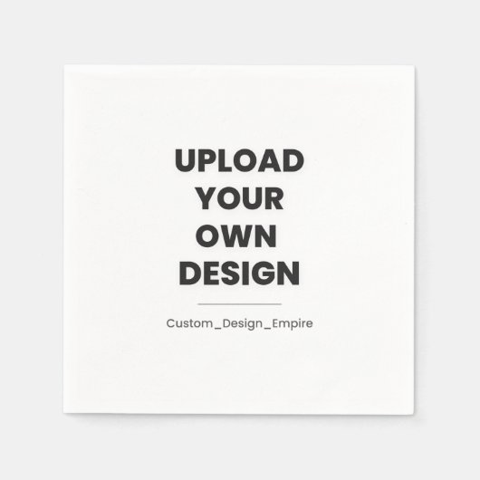 Upload Je Eigen Ontwerp Hier | Aangepaste Sjabloon Servet (Voorkant)