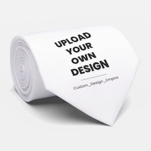Upload Je Eigen Ontwerp Hier | Aangepaste Sjabloon Stropdas (Opgerold)