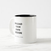 Upload Je Eigen Ontwerp Hier | Aangepaste Sjabloon Tweekleurige Koffiemok (Voorkant links)
