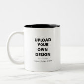 Upload Je Eigen Ontwerp Hier | Aangepaste Sjabloon Tweekleurige Koffiemok (Links)