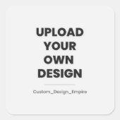 Upload Je Eigen Ontwerp Hier | Aangepaste Sjabloon Vierkante Sticker (Voorkant)