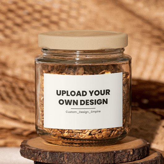 Upload Je Eigen Ontwerp Hier | Aangepaste Sjabloon Voedselcontainer Etiket