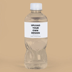 Upload Je Eigen Ontwerp Hier Aangepaste Sjabloon Waterfles Etiket