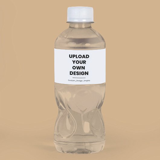 Upload Je Eigen Ontwerp Hier | Aangepaste Sjabloon Waterfles Etiket