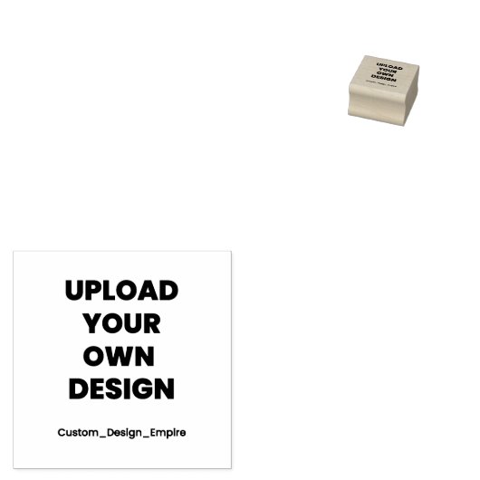 Upload Je Eigen Ontwerp Hier | Zwart & Wit Rubberstempel (Gestempeld)